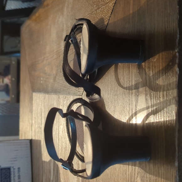 Nina Black Rhinestone Heels, 9W - Picture 2 of 4